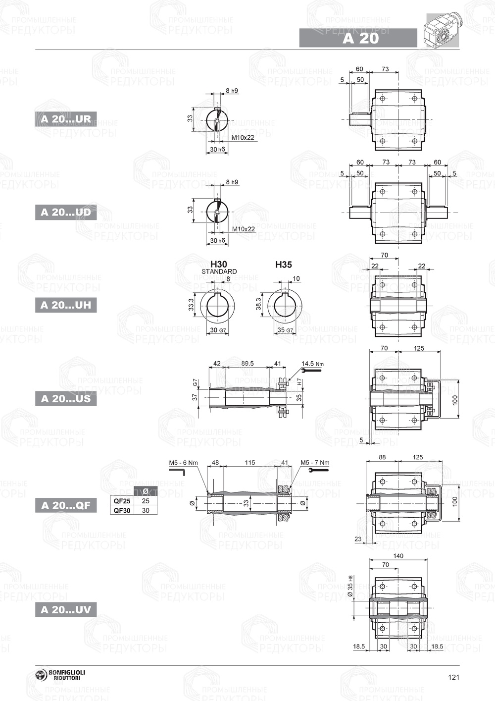 Мотор-редуктор Bonfiglioli A 20 Bonfiglioli A 20